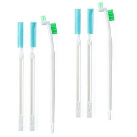 Coralpearl Bottle Cap Brush Mini with Little Flat Detail Scrubbers, Tiny Crevice Split Crack Cleaner for Cleaning Groove Gap Corner of Lids, Window Door Tracks, Grout, Small Parts, and Keyboard (2)