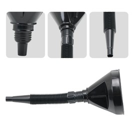 Konuooer Fuel Funnel Filter Funnel Diesel Fuel Refueling Funnel Hose Hose Strainer Car Motorcycle Household 130mm (Black)
