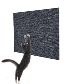 Cat Scratching Mat 11.8 x 11.8 2Pcs Self-Adhesive Cat Carpet Replacement Cat Wall Furniture Cat Scratch Furniture Protector Cat Scratch Mat Couch Furniture Protector (Grey)