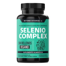 Selenio | Seleniometionina 240mcg Con Vitamina E, Moringa Y Raíz de Cúrcuma Capsulas (curcuminoides) | 100% Vegano Beyond Vitamins | Curcumina Sin Sabor | Vitaminas Mujer / Hombre - 180 Cápsulas