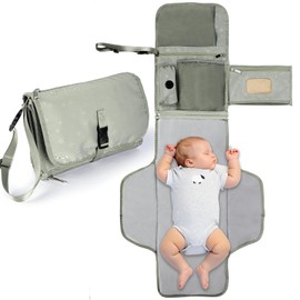 Cateep Portable Baby Diaper Changing Pad Smart Organized Diaper Change Travel Bag with Wipe Dispenser and Waste Bag Dispenser. Infant Gift