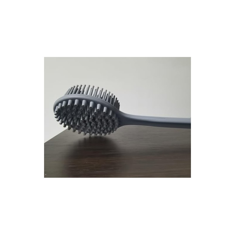Cepillo Baño Silicona Mango Largo Corporal Doble Cara Masaje Espalda