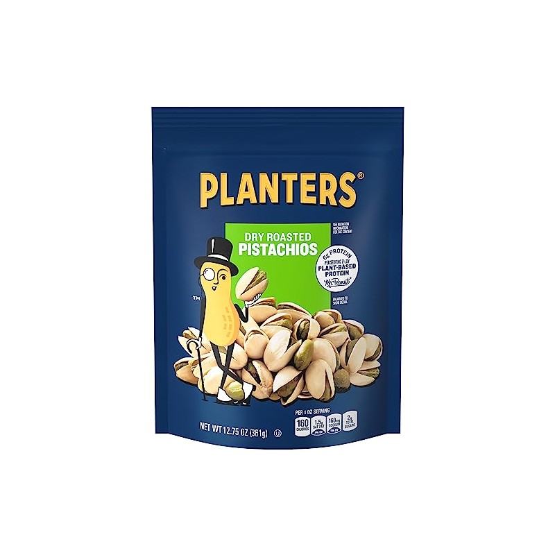 PLANTERS Dry Roasted Pistachios, 12.75 oz Bag