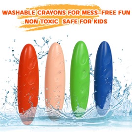 CUTEONEE Crayons for Kids, 12 Colors Washable Toddler Crayons, Non-Toxic Baby Crayons, Easy to Hold and Use, Safe Coloring Gifts for Babies and Children