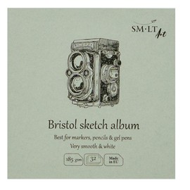 SM•LT オーセンティック スケッチブック ブリストル レイフラット製本 サイズ140ｘ140mm