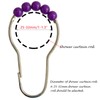 Shower Curtain Rings Hooks Decorative Acrylic Roller Balls Stainless Steel