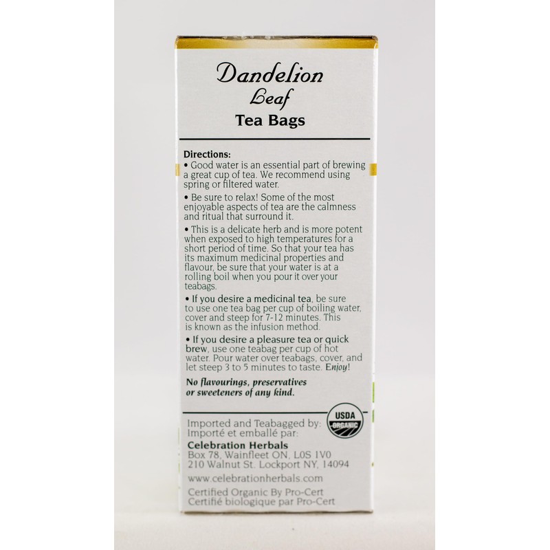 Celebration Herbals Dandelion Leaf Tea Bags 24 Count