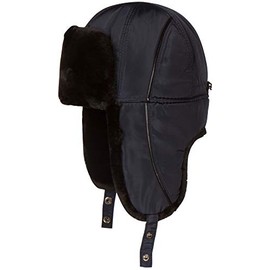 Sakkas 1768 - Victor Adjustable Aviator Trapper Ushanka Hat Warm Faux Fur and Nylon - Blue - XL/XXL