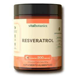 VITAL BOTANICS Suplemento Alimenticio Resveratrol 500 mg  Aa Vitamina C Arndano Multivitamnico Mujeres y Hombres 200 Cpsulas de 500 mg 6 Meses de...  