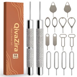 QivaZira 16 Pack SIM Card Eject Tool Kit Phone Tray Opener Pin Needle for Mobile Device Universal Removal Key for Cell Phones Tablets and Smart Device Storage Accessories