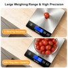 Food Scale, 33lb Digital Kitchen Scale, Stainless Steel Waterproof, 1g/0.05oz