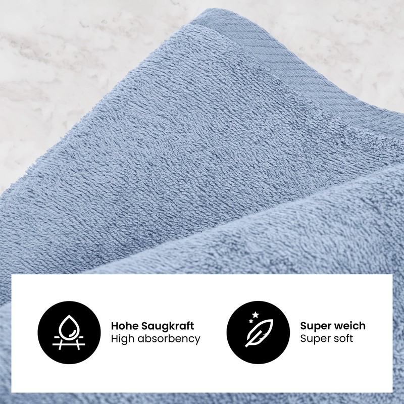 Pack of 2 Terry Bath Towels Set 70 x 140