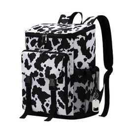 DYSHAYEN Cooler Backpack,Lightweight Backpack Cooler Insulated Leak Proof,30 Cans Soft Cooler Bag for Beach,Camping,Beach,Picnic,Lunch（Cow）