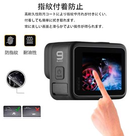 For GoPro Hero 11, GoPro Hero 10, HERO9 Black, Glass Film, Tempered Glass, Made by Asahi Glass, For GoPro Hero 10, HERO9, Black Film, 9H Hardness, Shatterproof, Anti-Fingerprint, Automatic Adhesion, Bubble Prevention, LCD Protective Film