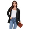 GRECERELLE Women's Black Long Sleeve Open Front Cardigan Casual Ribbed