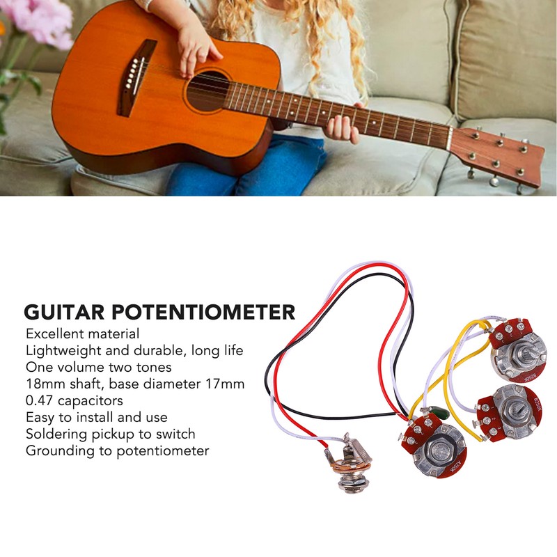 Guitar Potentiometer Kit Jazz Bass Wiring Harness 1 Volume 2