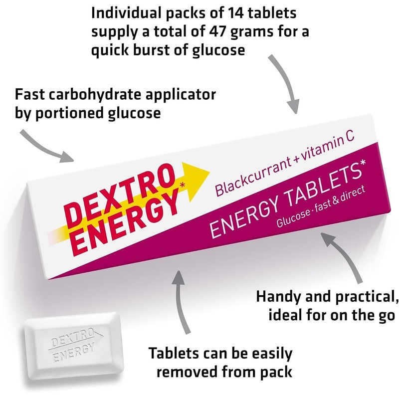 Dextro Multipack, 2 Packs Orange & 2 Packs Blackcurrant, 56