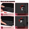 Large Security Lock Box,Outdoor Waterproof Shockproof 4-Digit Combination Key Safe