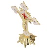 Metal Enamel Crosses Enamel Coating Anti Rust Gold White Crosses