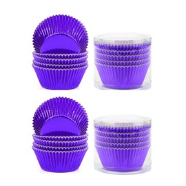 AIMALL 200 Pcs Premium Baking Cups, 2.95 Inch, Thick Aluminum Foil, Oil-Proof Cupcake Liners in 8 Colours