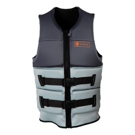 Radar Men's Surface CGA Life Vest | 2-Way Stretch Neoprene Safety Jacket for Water Skiing & Wakeboarding | Lightweight Segmented Foam, Water-Resistant Liner | Slate Gray/Cool Gray - M (214214)