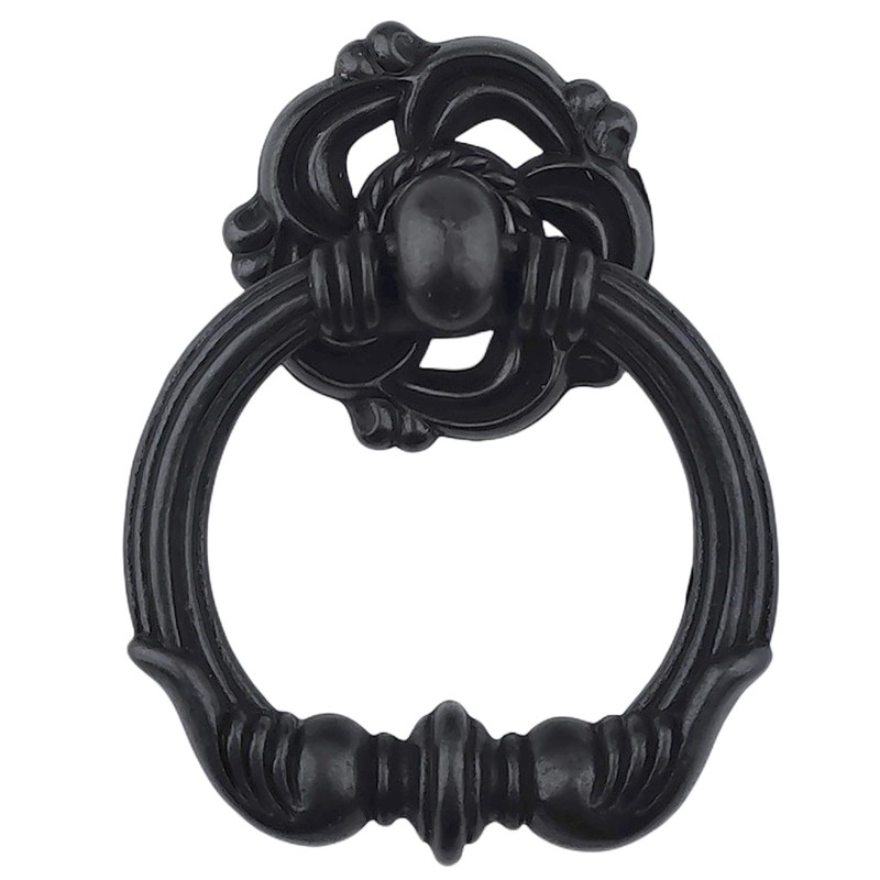 MuDuJia 10-Pack Antique Black Vintage Look Drawer Pulls 2.2" Diameter