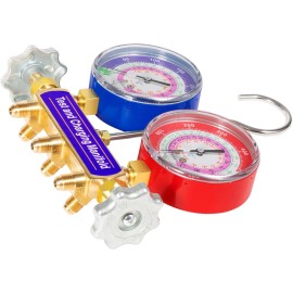 Manifold 42001 Charging Manifold and Test 2-Valve, 3-1/8" Gauges for R-22 / 404A / 410A