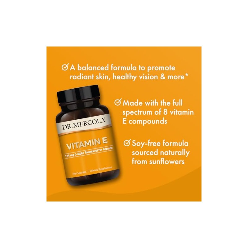 DR MERCOLA Vitamin E Capsules, 30 Count by Dr. Mercola