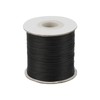 200 Yards Korean Waxed Polyester Cords Black Braided Beading String