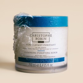 Christophe Robin Cleansing Purifying Scrub with Sea Salt for Oily and Itchy Scalp Detox 250ml (Low Dioxane)