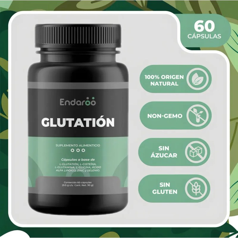 L-glutation,glutamina,glicina, Ácido Alfa Lipoico, 120 Caps Sabor Sin Sabor