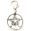 ChubbyChicoCharms Sand Dollar Pewter Charm on a Zipper Pull
