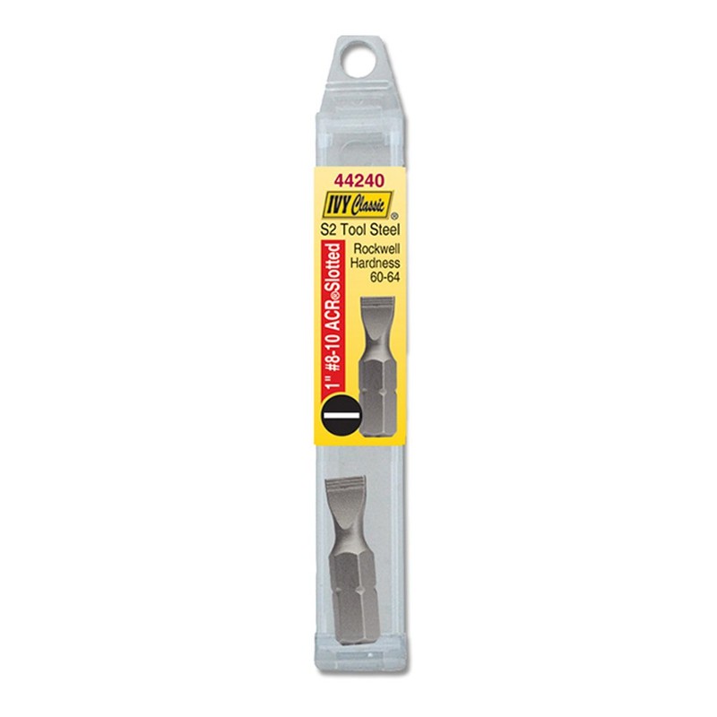 IVY Classic 44240 1-Inch #8-10 Slotted Ribbed Insert Bit, Impact
