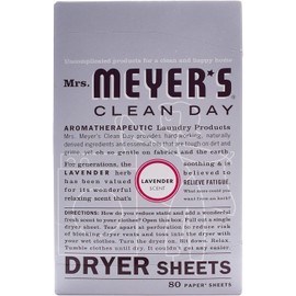 Mrs. Meyer's Clean Day Dryer Sheets Lavender 80 Count (Pack of 3)