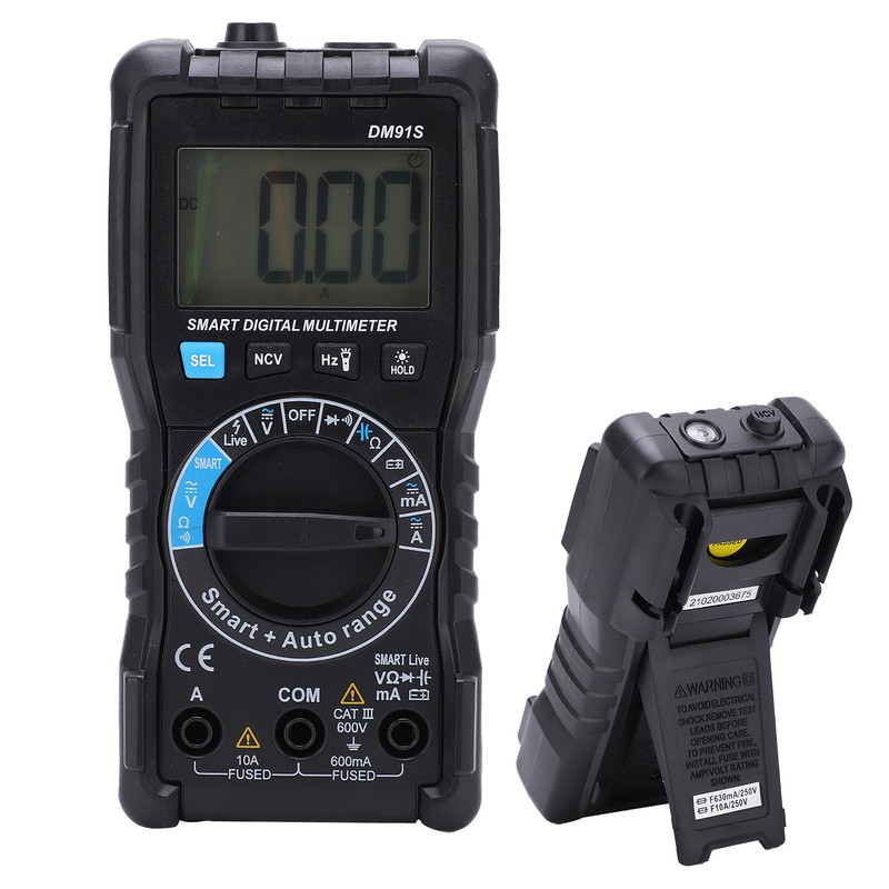 DM91S Manual Auto Ranging Digital Multimeter Multifunctional High Accuracy Mini