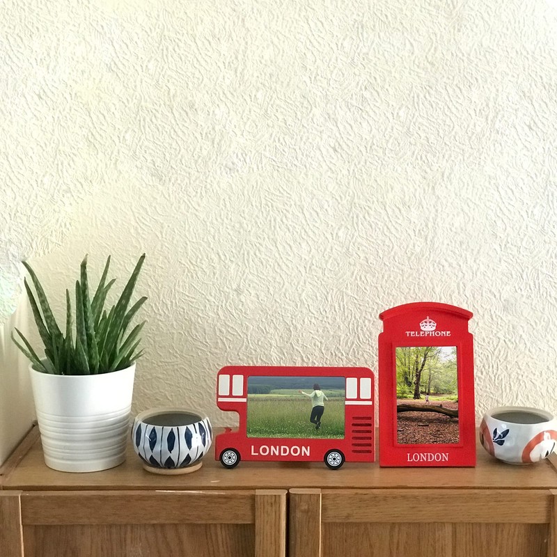 SAJAK 4x6 London Telephone Booth Picture Frames Tabletop Desktop Photo