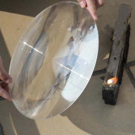 Unbranded PMMA Fresnel Lens Dia. 300mm Focal 400mm Optical Solar Concentrator Magnifier