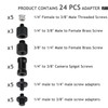 Frgyee Pack of 24 Camera Screw Adapter 3/8 to 1/4