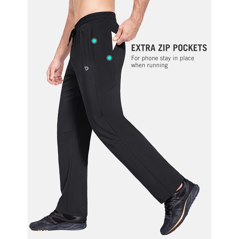 baleaf Men's Fleece Lined Pants Winter Athletic Workout Hiking Track
