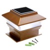 Solar Powered Plastic Copper Square Deck Fence Mount LED Light
