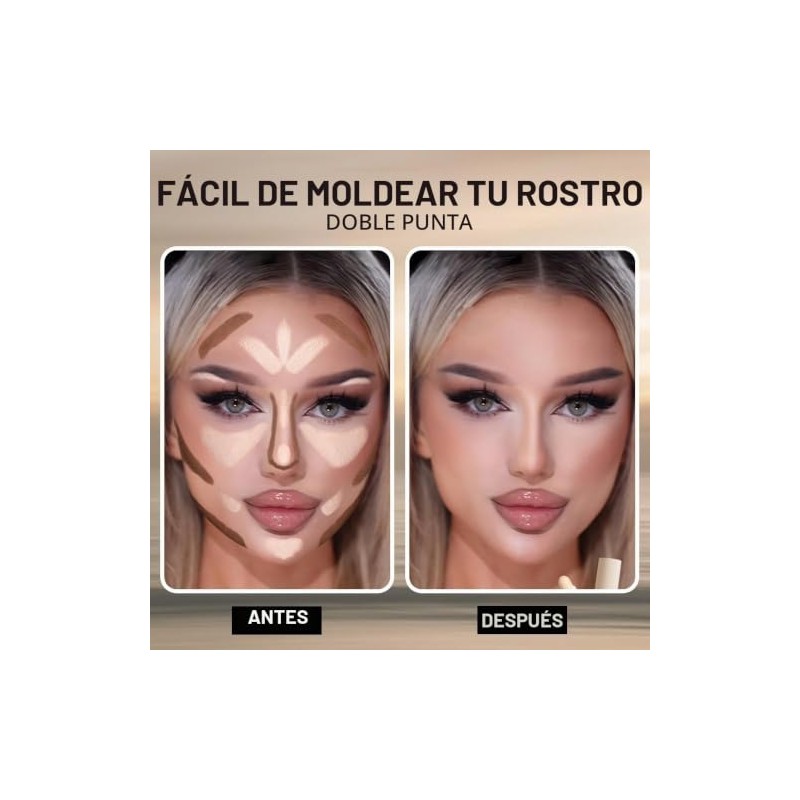Barra de Contorno e Iluminador 2 en 1, Contouring Facial