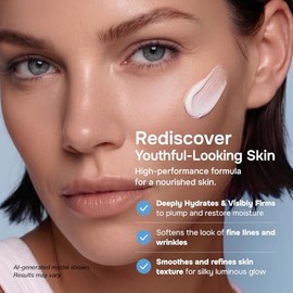 Hidratante facial antienvejecimiento con retinol, colágeno y ácido hialurónico, crema facial hidratante para mujeres y hombres, crema para el cuello v