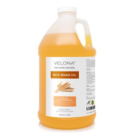velona Rice Bran Oil 1 Gallon / 128 Fl Oz | 100% Pure and Natural Carrier Oil | Refined, Expeller Pressed | Cooking, Face, Hair, Body & Skin Care | Use Today - Enjoy Results