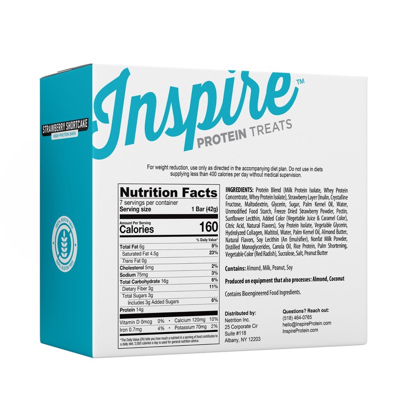 Inspire High Protein Bars - Strawberry Shortcake (6-Pack)