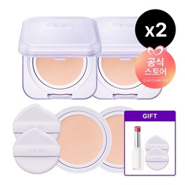 Clio NEW킬커버 메쉬 블러 쿠션 기획세트 본품+리필 x2 사은크리스탈글램밤랜덤정품)+퍼프2매 NEW Kill Cover Mesh Blur Cushion Planning Set Main Product + 2 Refills + Random Genuine Crystal Glam Balm Gift + 2 Puffs