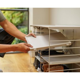 Joseph Joseph Level Adjustable Tier Free Standing Shoe Rack Organizer storage, Durable Shelves and Sturdy Steel Frame, holds 12 pairs