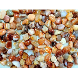 Half Pound Tumbled Carnelian Crystal Stone Bulk Tumbled Gemstones for Jewelry Making & Crystal Healing - Decorative Crystals & Fountain Stones