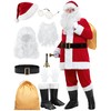 FancyFun Santa Claus Costume for Men, 12 Pieces Christmas Santa