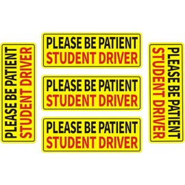 Magnetic Student Driver Stickers Magnetic Reflective Rookie Driver Bumper Sticker 5 pcs