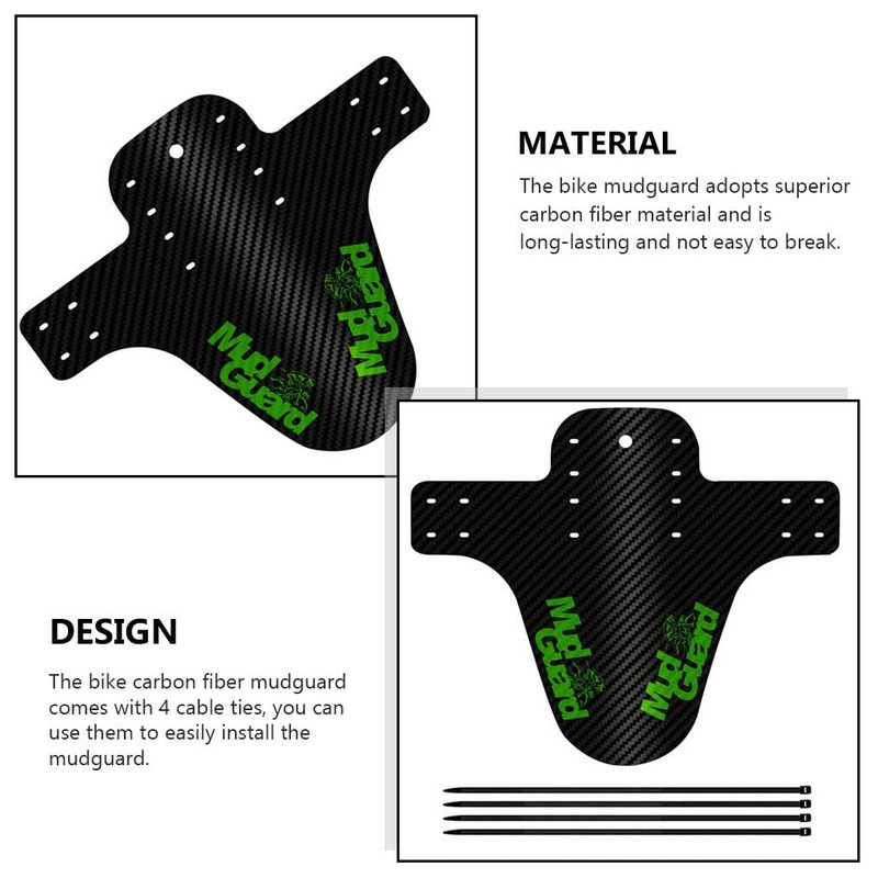 Mud Guard Wear-resistant Mudguard Mountain Accessories Professional Gears , Green